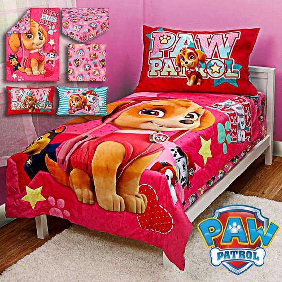 PAW Patrol Skye Best Pups Ever 4-Piece Toddler Bedding Set🆕SHIPS FAST📦🏃🏻💨⚡ - Picture 12 of 14